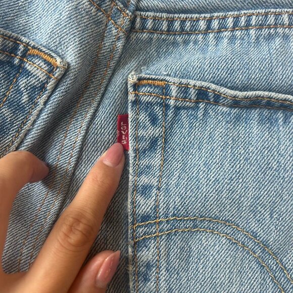 Distressed Indie Sleaze Levi Jean Shorts - Picture 4 of 4